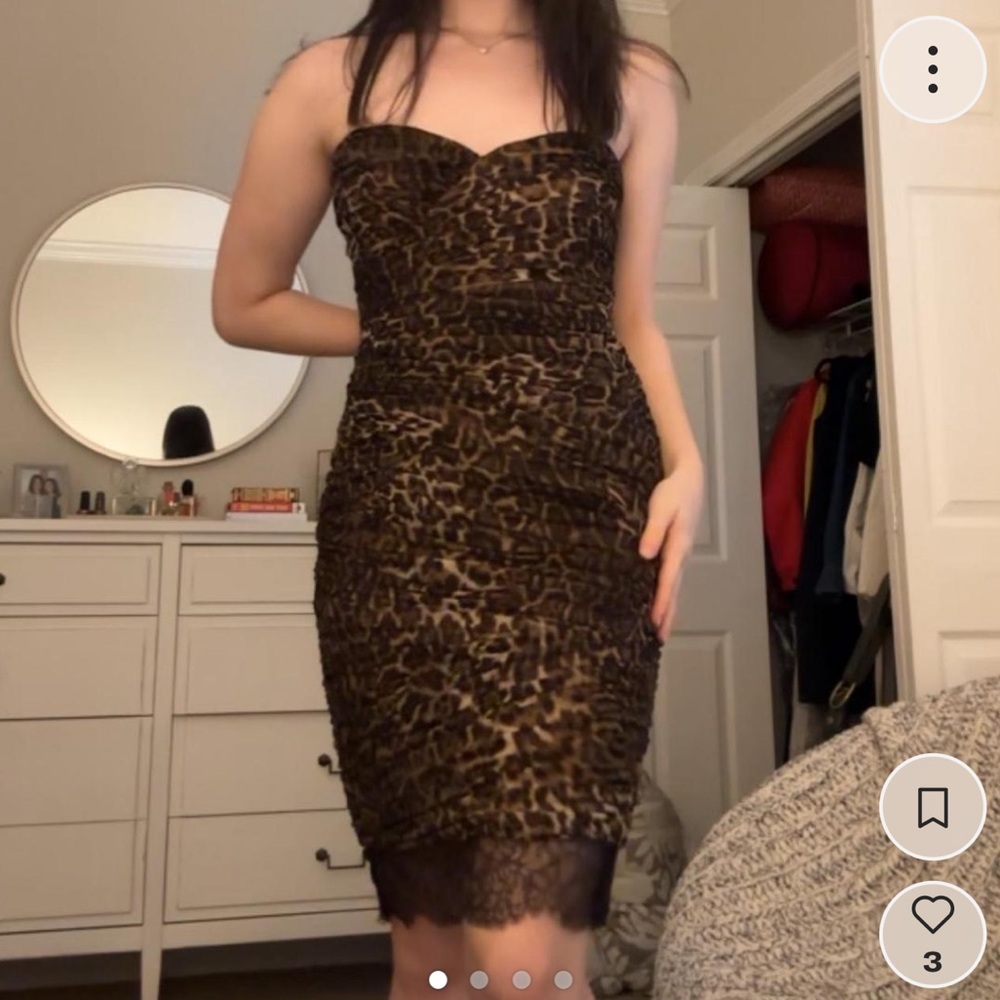 NWT BCBGMaxAzria Leopard Print Corset Dress